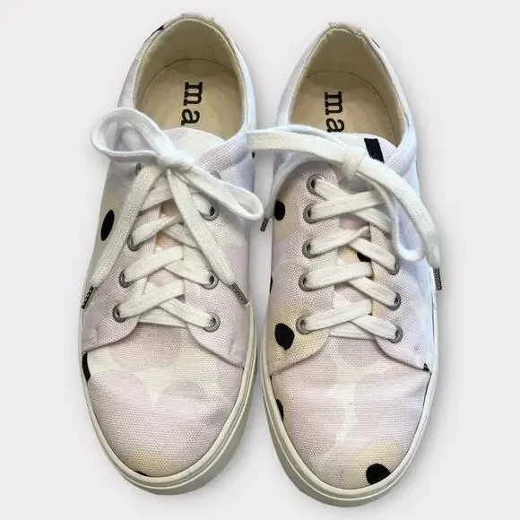MARIMEKKO lavender, white & black floral canvas sneakers size 41 / US 11 - Picture 3 of 9